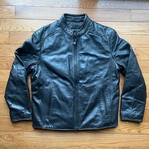 MARC NEW YORK Men's Leather Moto Jacket